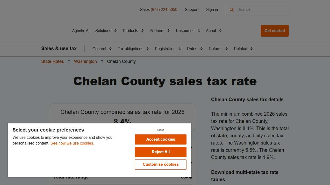 2026 Chelan County County Sales Tax Rate - Avalara